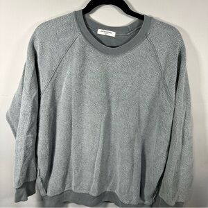 Perfect White Tee Womens Top size Xl Ribbed Knit Sweater Gray Cotton Stretch